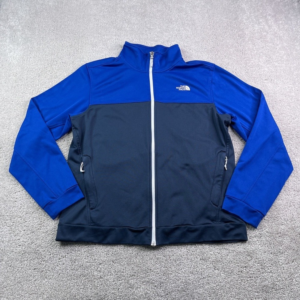 The North Face Jacket Mens Medium Blue‎ Full Zip Track Lightweight Activewear